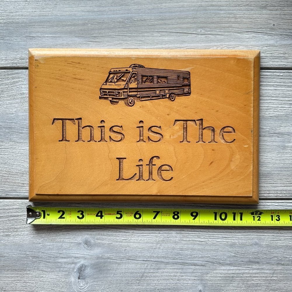 This Is The Life RV Wooden Wall Sign - Picture 12 of 13